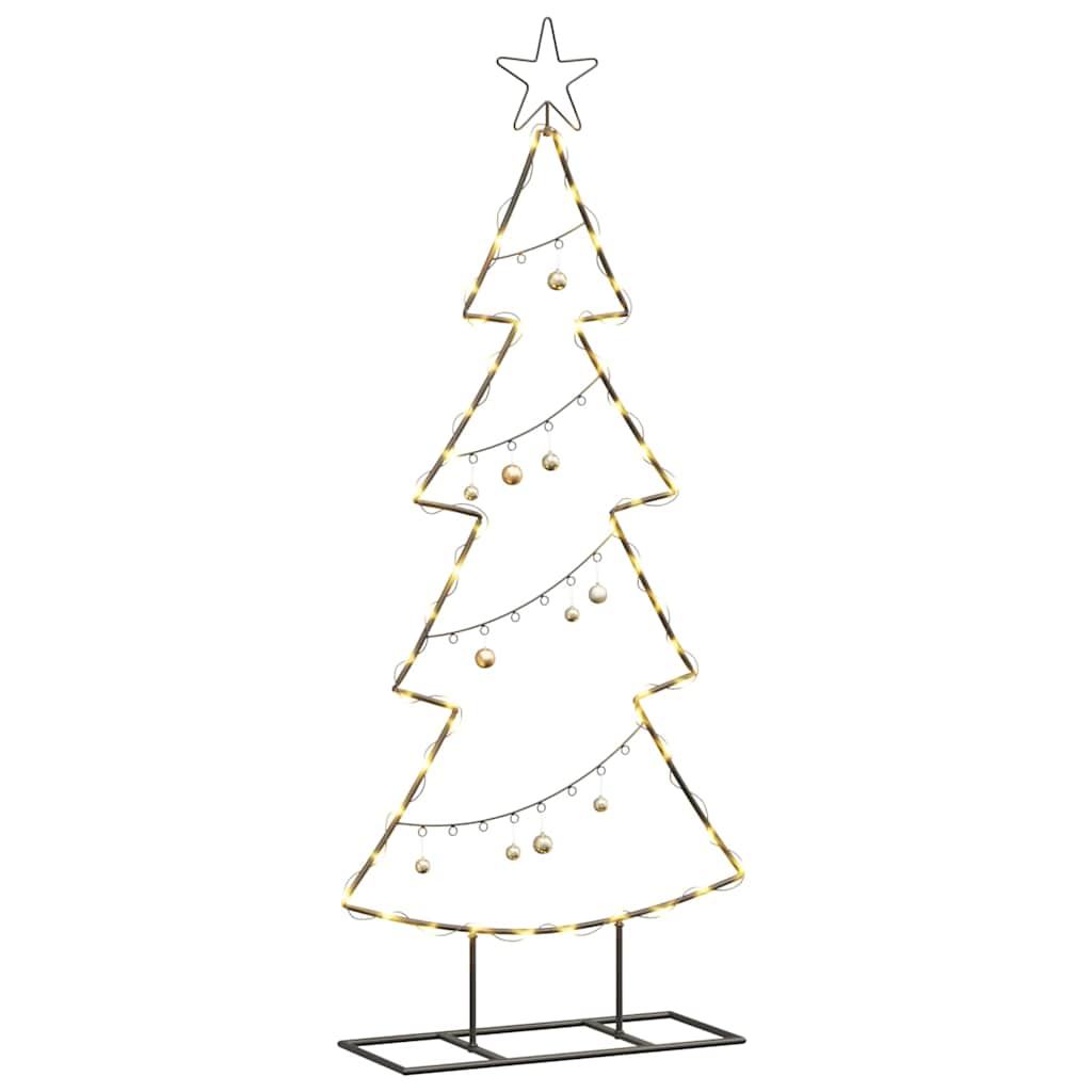 Albero di Natale in metallo con supporto Nero 125 cm Acciaio 42019188