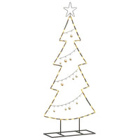 Albero di Natale in metallo con supporto Nero 125 cm Acciaio 42019188