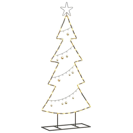 Albero di Natale in metallo con supporto-Decorazioni natalizie Nero 125 cm Acciaio 314651