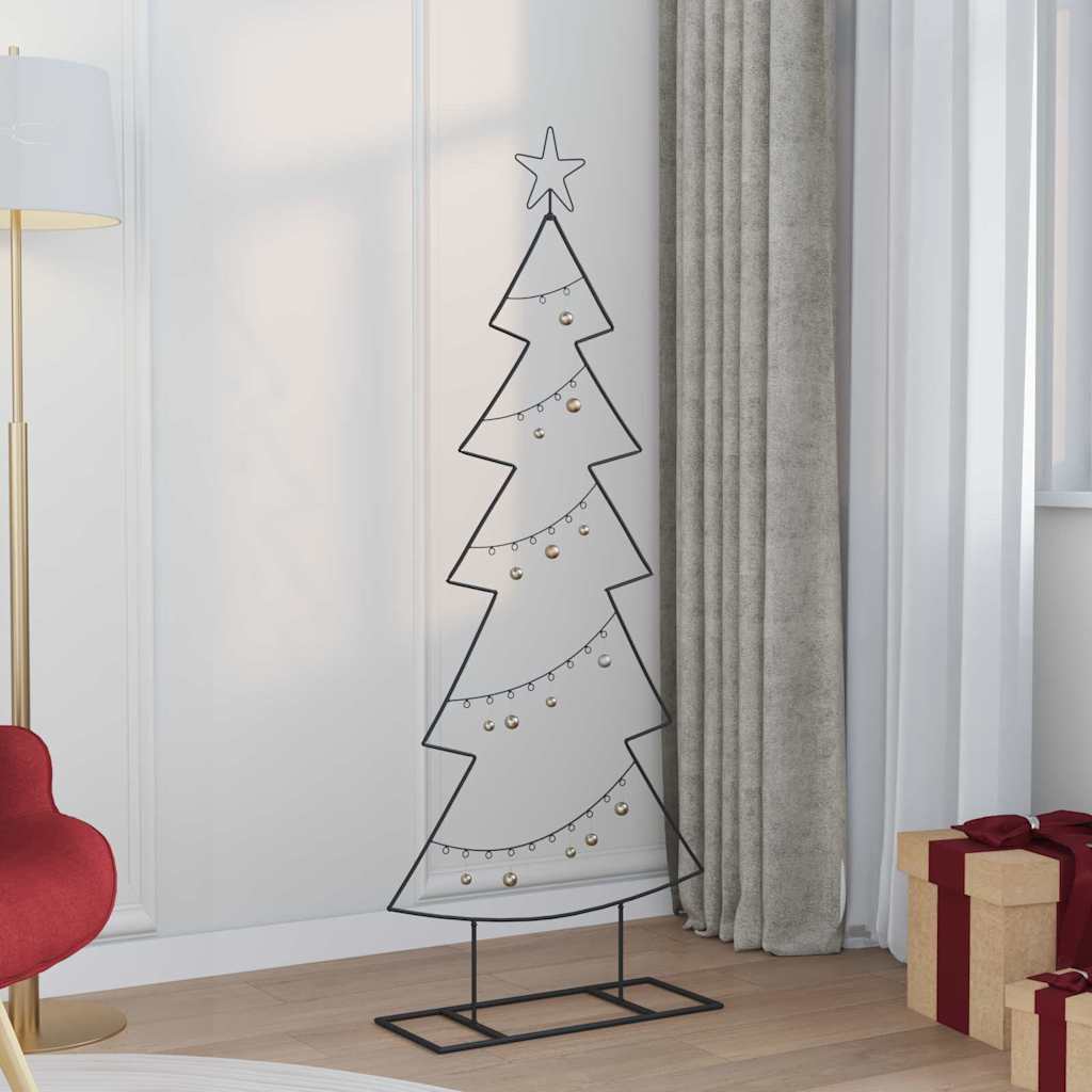Albero di Natale in metallo con supporto Nero 150 cm Acciaio 42019189