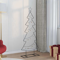 Albero di Natale in metallo con supporto Nero 150 cm Acciaio 42019189
