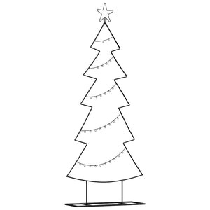 Albero di Natale in metallo con supporto Nero 150 cm Acciaio 42019189