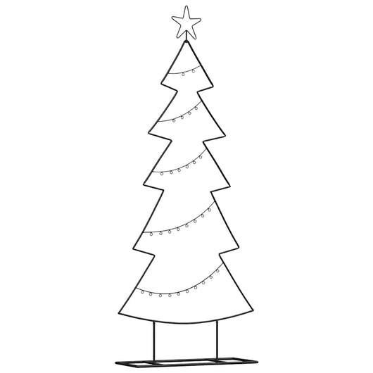 Albero di Natale in metallo con supporto Nero 150 cm Acciaio 42019189