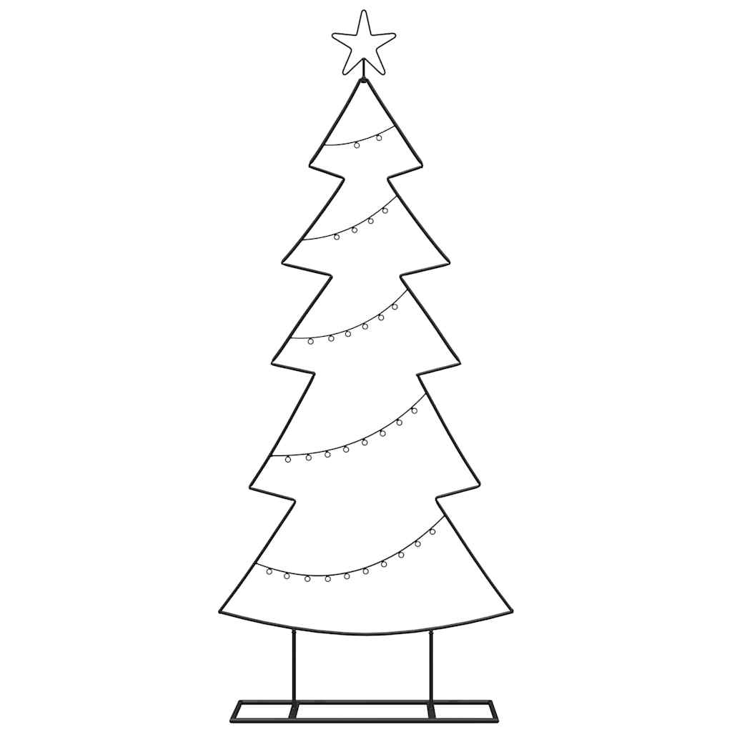 Albero di Natale in metallo con supporto Nero 150 cm Acciaio 42019189
