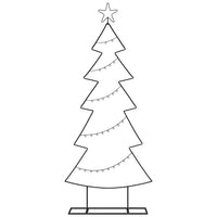 Albero di Natale in metallo con supporto Nero 150 cm Acciaio 42019189