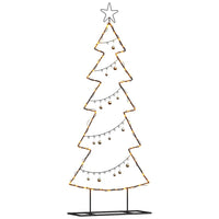 Albero di Natale in metallo con supporto Nero 150 cm Acciaio 42019189