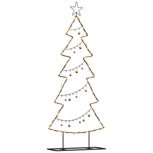 Albero di Natale in metallo con supporto-Decorazioni natalizie Nero 150 cm Acciaio 999196