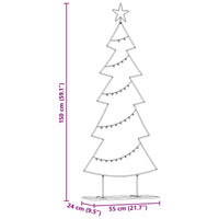 Albero di Natale in metallo con supporto Nero 150 cm Acciaio 42019189