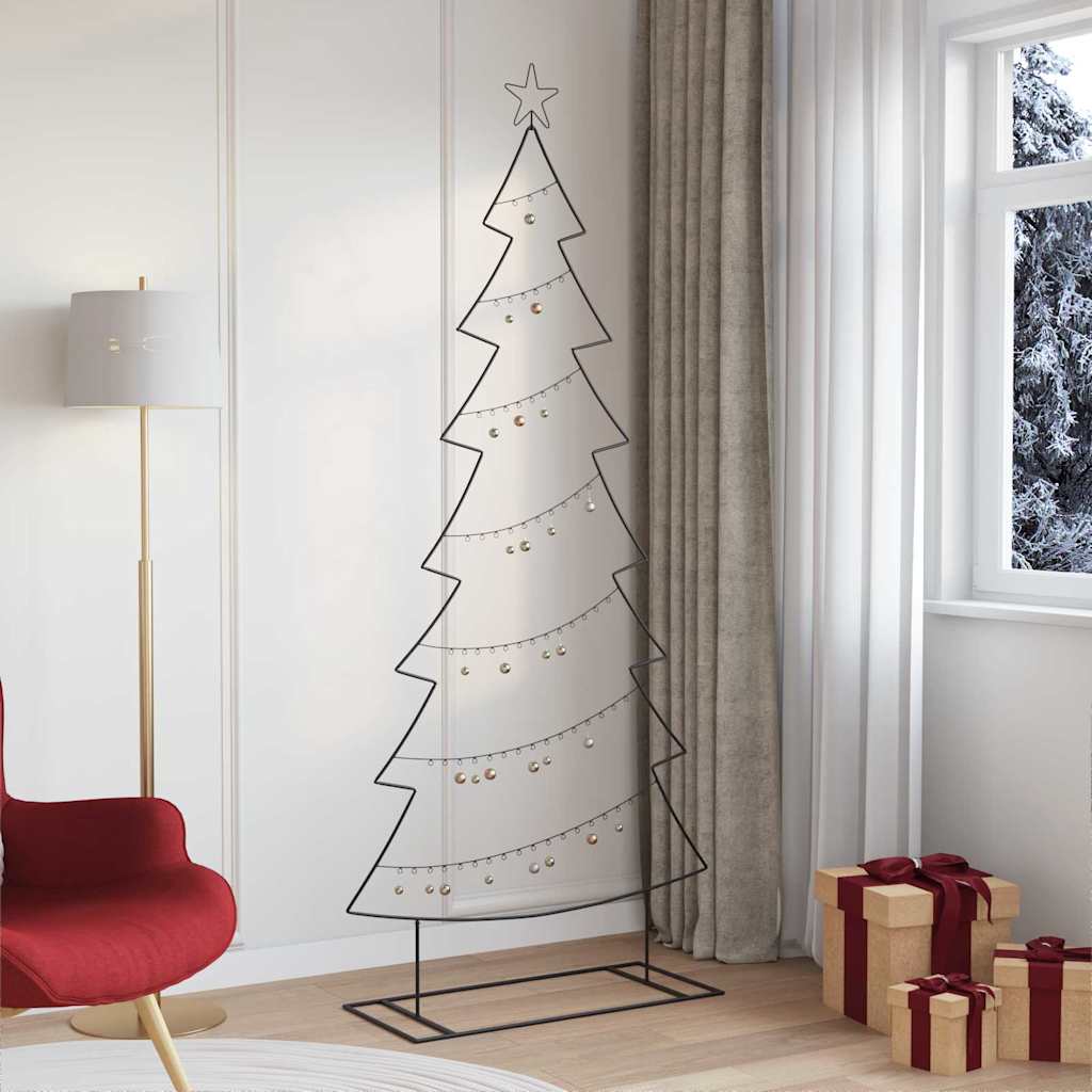 Albero di Natale in metallo con supporto Nero 210 cm Acciaio 42019191