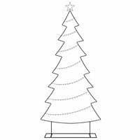 Albero di Natale in metallo con supporto Nero 210 cm Acciaio 42019191
