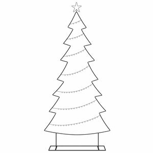 Albero di Natale in metallo con supporto Nero 210 cm Acciaio 42019191