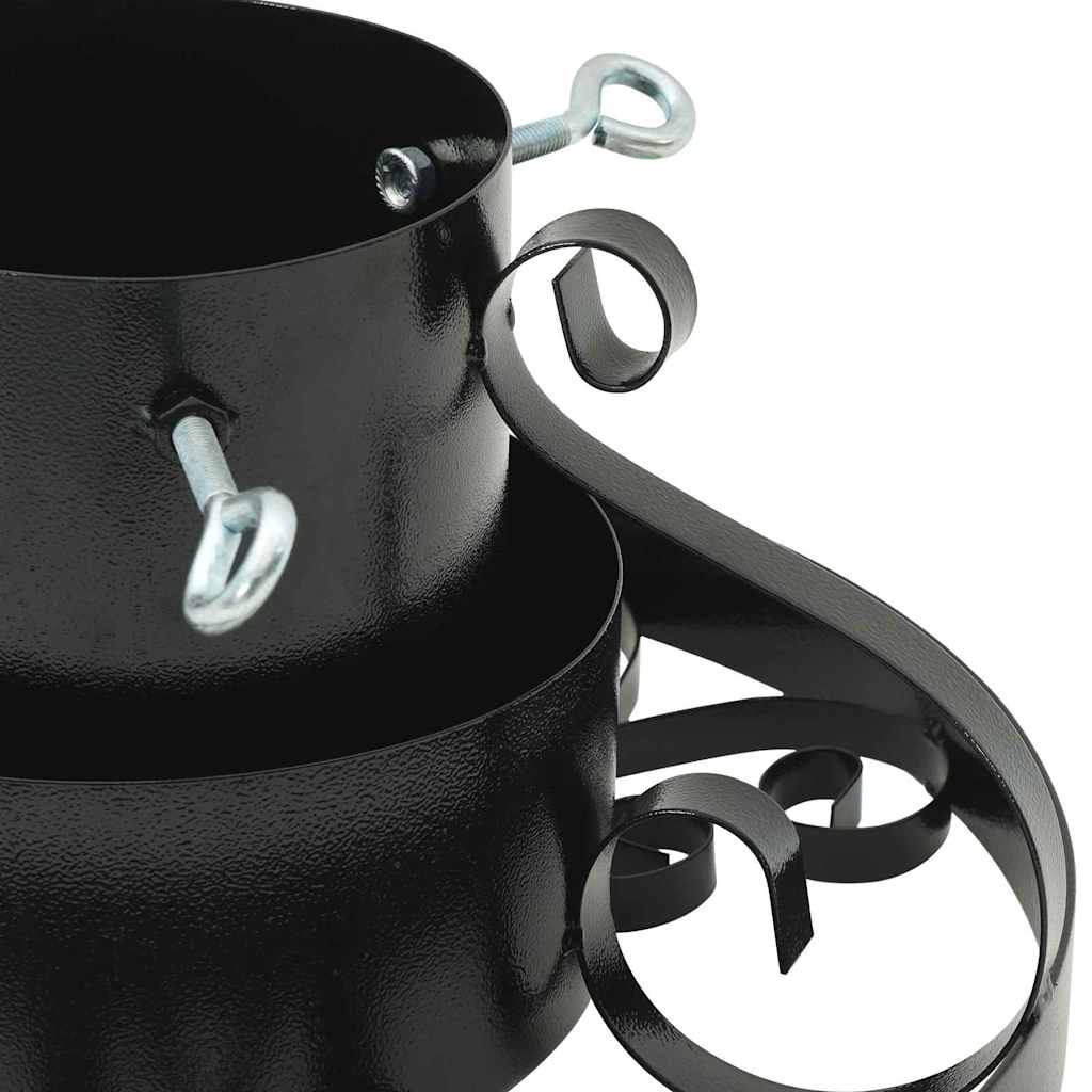 Supporto per Albero di Natale Nero 40 x 40 x 21 cm Acciaio 42019192