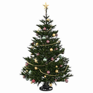 Supporto per Albero di Natale Nero 40 x 40 x 21 cm Acciaio 42019192