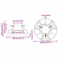 Supporto per Albero di Natale Rame antico 40 x 40 x 20.5 cm 42019193