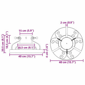 Supporto per Albero di Natale Rame antico 40 x 40 x 20.5 cm 42019193
