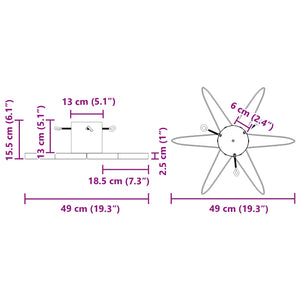 Supporto per Albero di Natale Rosso 49 x 49 x 15,5 cm Acciaio 42019199