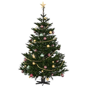 Supporto per Albero di Natale Nero 49 x 49 x 15,5 cm Acciaio 42019200