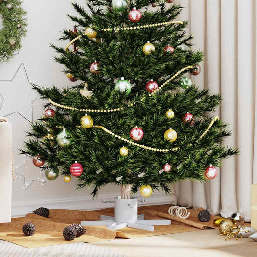 Supporto per Albero di Natale Bianco 49 x 49 x 15,5 cm Acciaio 42019201