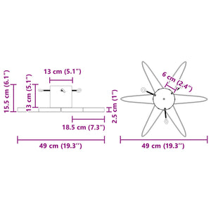 Supporto per Albero di Natale Bianco 49 x 49 x 15,5 cm Acciaio 42019201