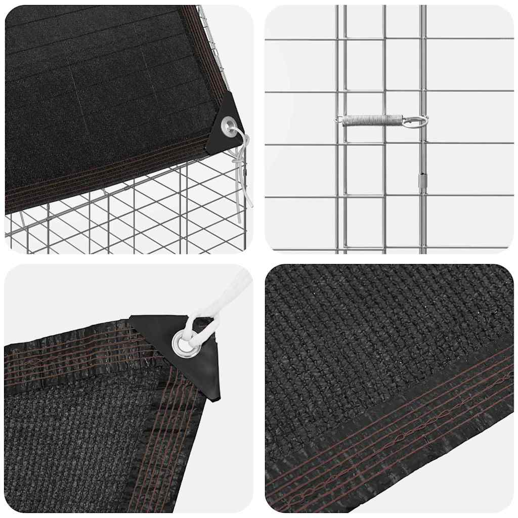 Gabbia per polli 2 pcs Argento 600 x 100 x 210 cm 3394431