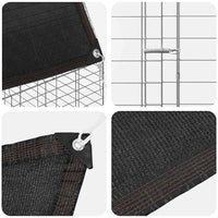 Gabbia per polli 2 pcs Argento 600 x 100 x 210 cm 3394431