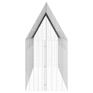 Gabbia per polli 2 pcs Argento 600 x 100 x 210 cm 3394431