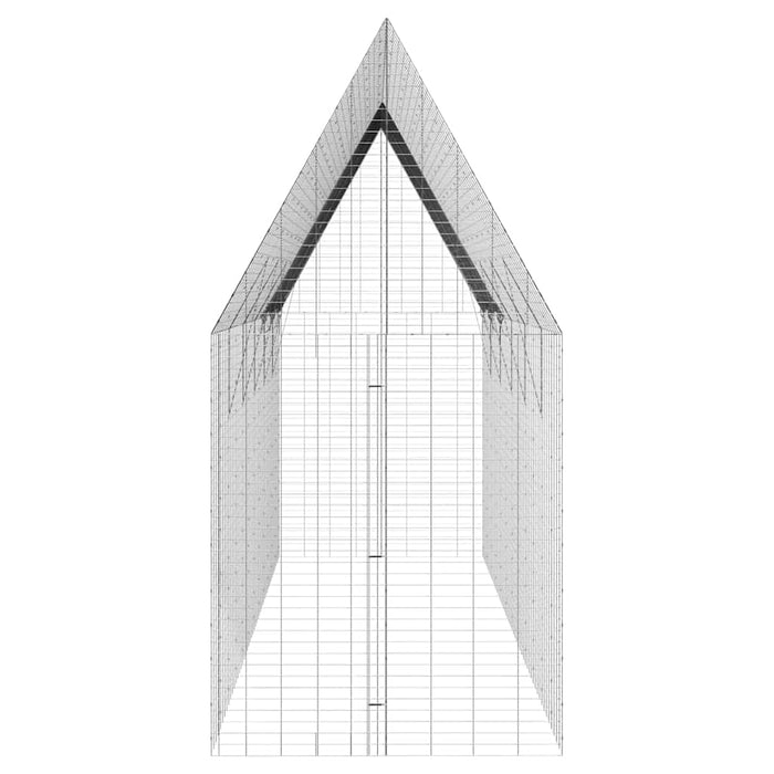 Gabbia per polli 2 pcs Argento 600 x 100 x 210 cm 3394431