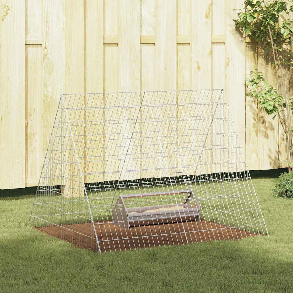 Gabbia per polli Argento 110 x 100 x 85 cm Acciaio zincato 3394436