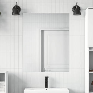 Pellicola a specchio 2 pz-Set di 2 Specchi da bagno Argento PET 653541