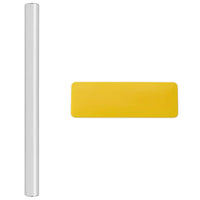 Pellicola a specchio 2 pz-Set di 2 Specchi da bagno Argento PET 709490