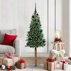 Albero di Natale snodato con 150 LED con supporto Verde 150 cm 3394852