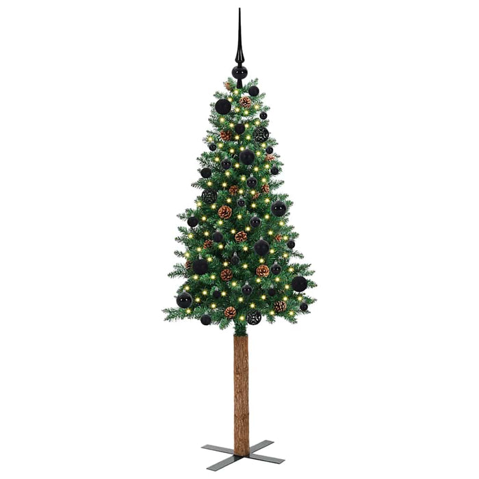 Albero di Natale snodato con 150 LED con supporto-Albero Natalizio Verde 150 cm 495069