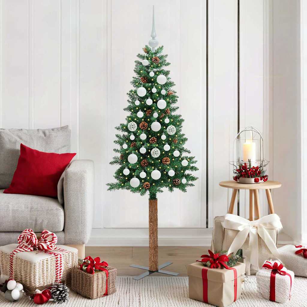 Albero di Natale snodato con 150 LED con supporto Verde 150 cm 3394854