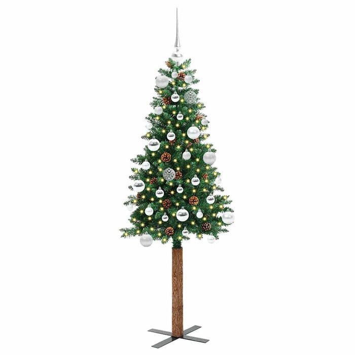 Albero di Natale snodato con 150 LED con supporto-Albero Natalizio Verde 150 cm 274860
