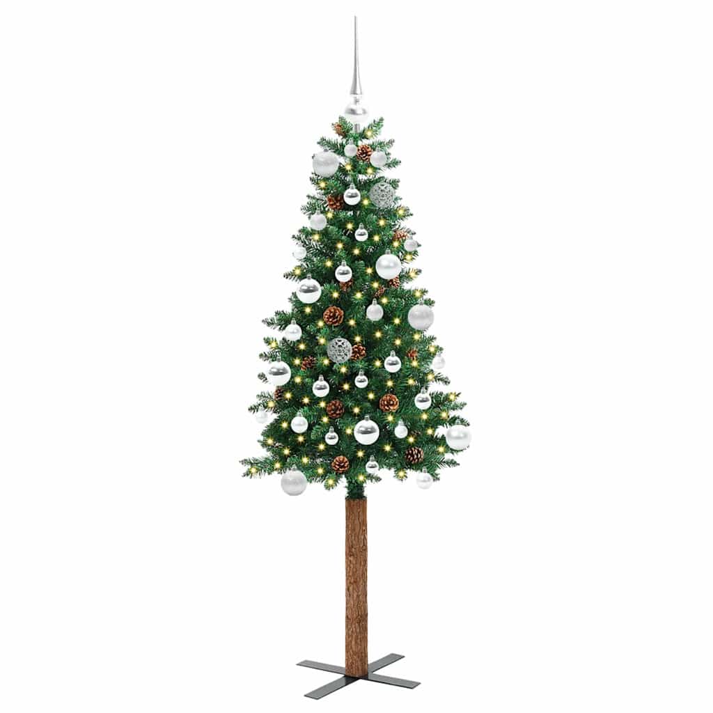 Albero di Natale snodato con 150 LED con supporto Verde 150 cm 3394856