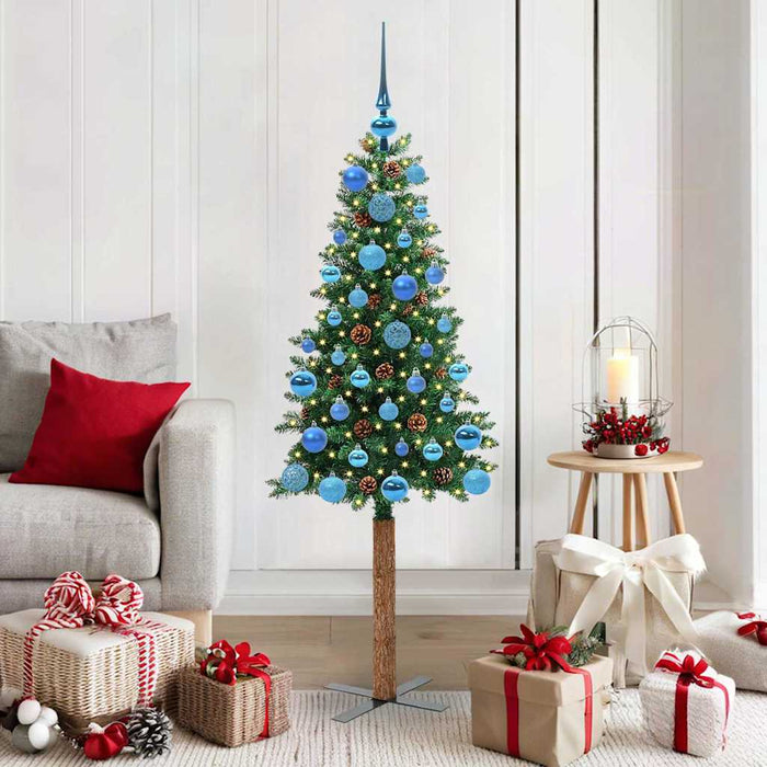 Albero di Natale snodato con 150 LED con supporto Verde 150 cm 3394858