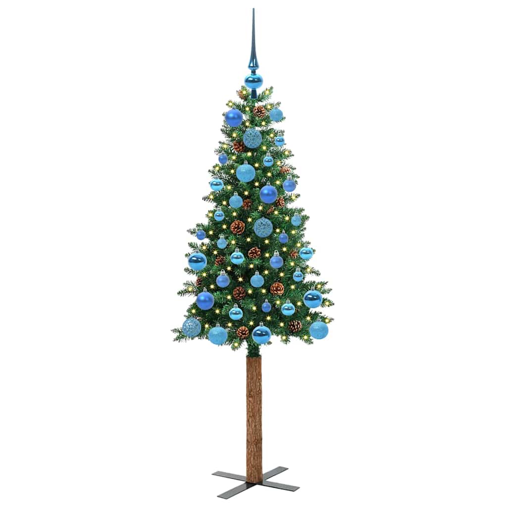 Albero di Natale snodato con 150 LED con supporto-Albero Natalizio Verde 150 cm 186670
