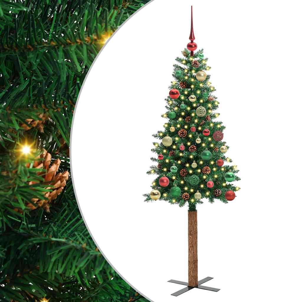Albero di Natale snodato con 150 LED con supporto-Albero Natalizio Verde 150 cm 334498
