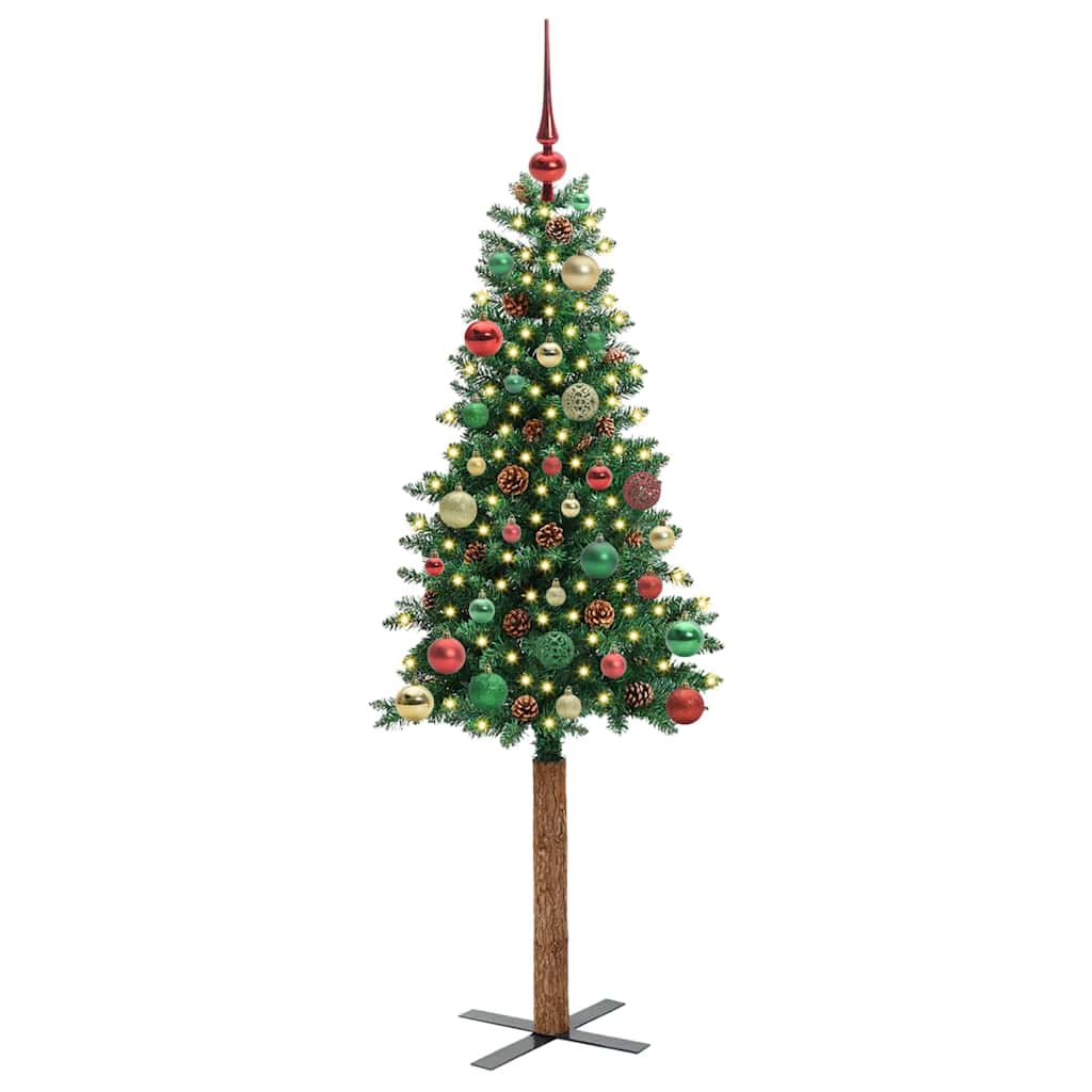 Albero di Natale snodato con 150 LED con supporto-Albero Natalizio Verde 150 cm 334498