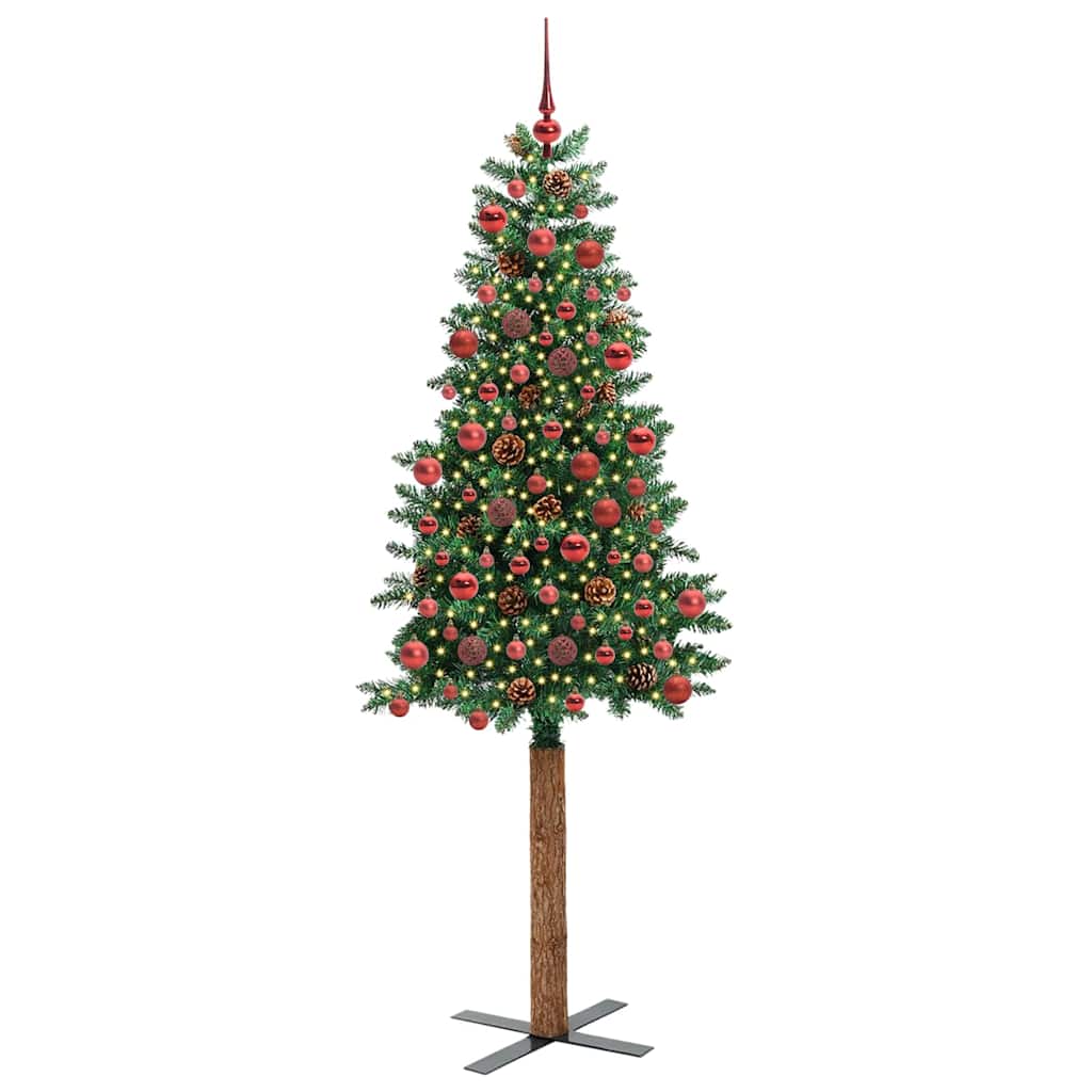 Albero di Natale snodato con 300 LED con supporto Verde 180 cm 3394864