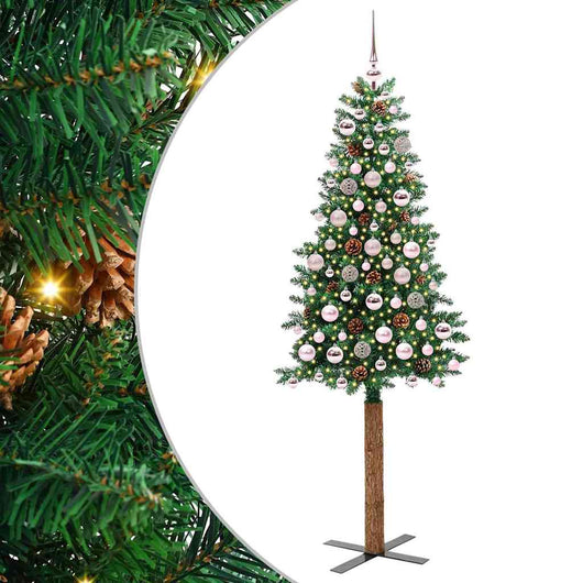 Albero di Natale snodato con 300 LED con supporto Verde 180 cm 3394866
