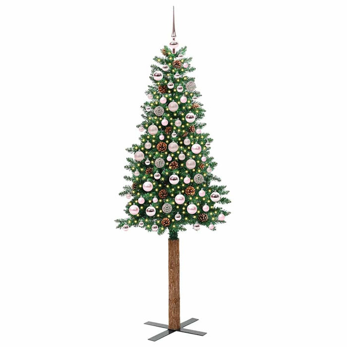 Albero di Natale snodato con 300 LED con supporto-Albero Natalizio Verde 180 cm 338358