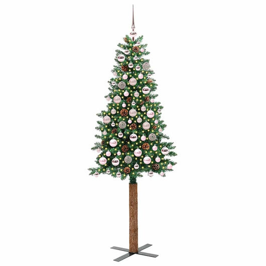 Albero di Natale snodato con 300 LED con supporto Verde 180 cm 3394866