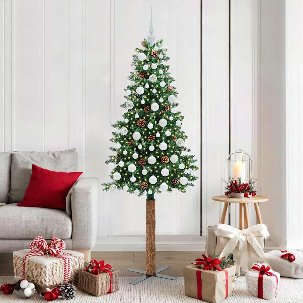 Albero di Natale snodato con 300 LED con supporto Verde 180 cm 3394867