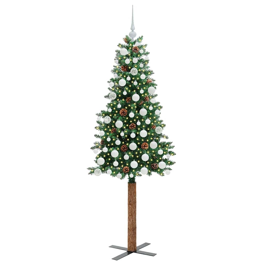 Albero di Natale snodato con 300 LED con supporto Verde 180 cm 3394867