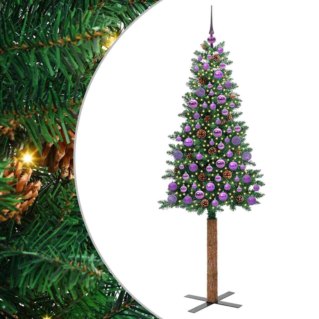 Albero di Natale snodato con 300 LED con supporto Verde 180 cm 3394870