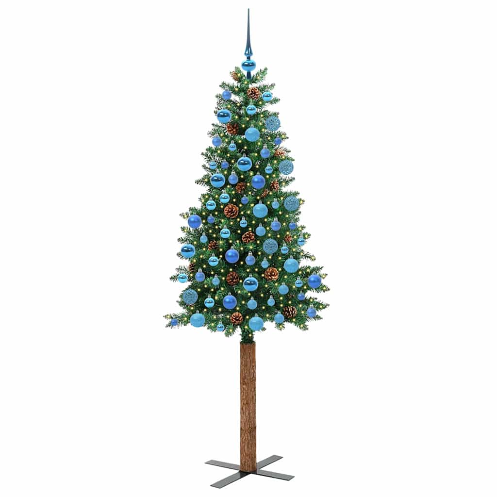 Albero di Natale snodato con 300 LED con supporto Verde 180 cm 3394871