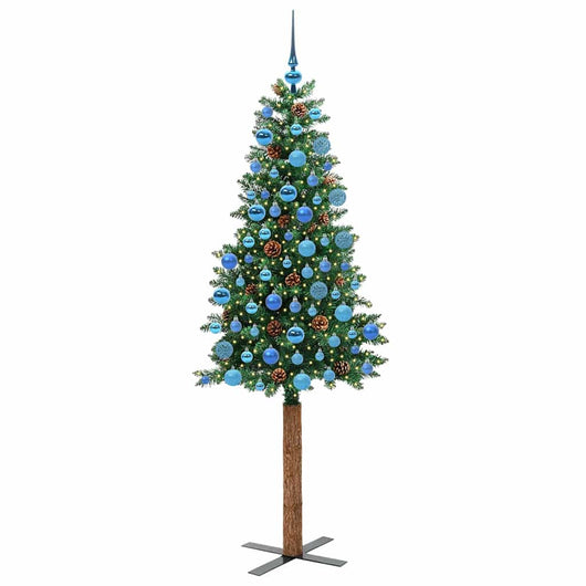 Albero di Natale snodato con 300 LED con supporto-Albero Natalizio Verde 180 cm 157166
