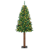 Albero di Natale snodato con 300 LED con supporto Verde 210 cm 3394873