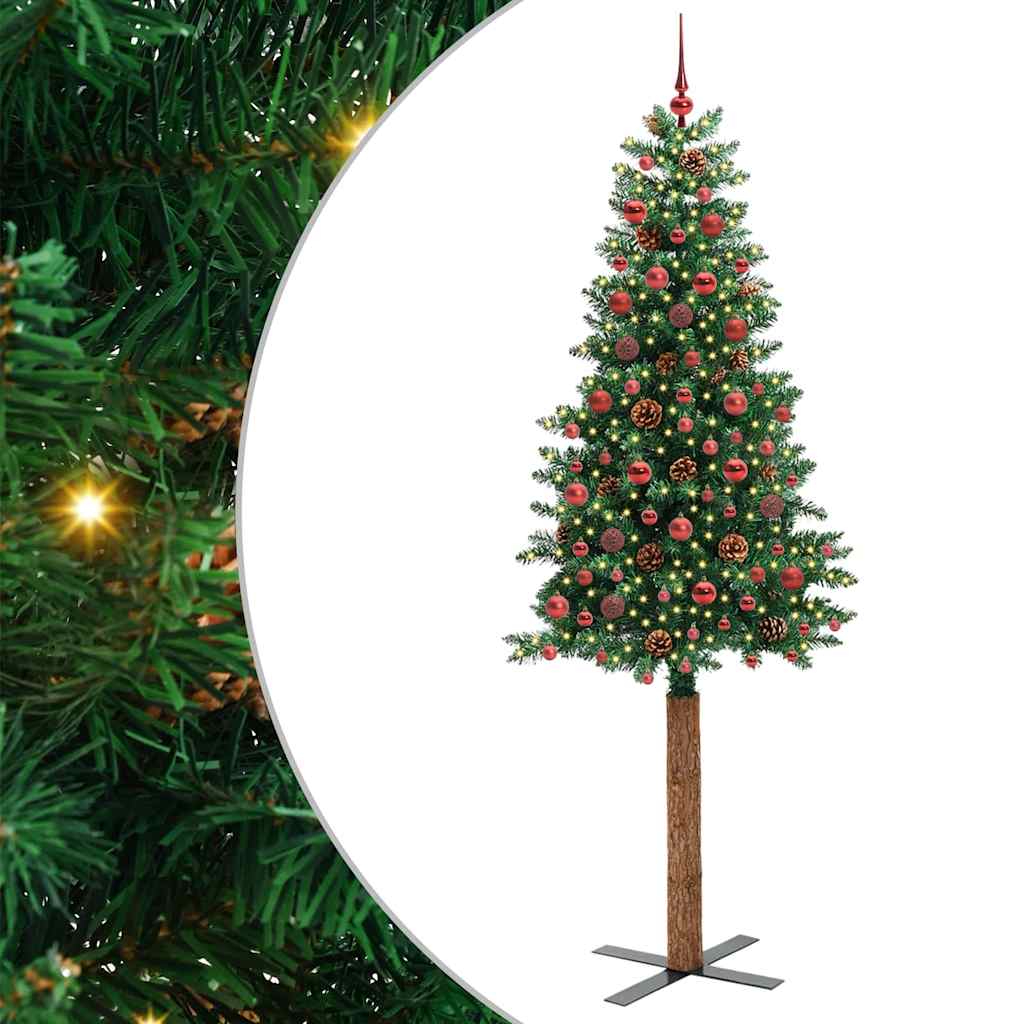 Albero di Natale snodato con 300 LED con supporto Verde 210 cm 3394877